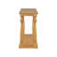 Console rétro à grain de bois rétro avec tablette inférieure et quatre pieds de vase, convient au vestibule, au couloir, au salon, à la chambre à coucher-1234944745