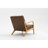 Mid Century Modern Accent Chair With Wood Frame, Upholstered Living Room Chairs With Waist Cushion, Reading Armchair For Bedroom Sunroom-788045300-797595629-797595628
