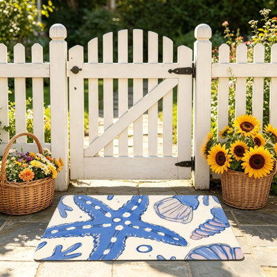 Tapis d'entrée rectangulaire crème 24 x 36 po