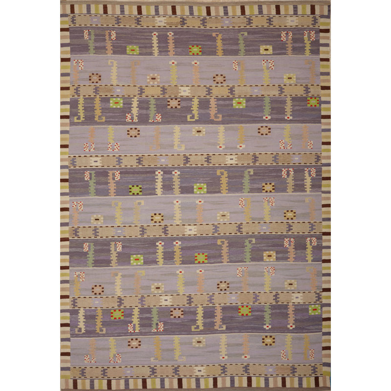 Abstract Area Rug in Gray