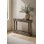 Console en bois de récupération de 36 po Mercurio (non fini) - Canapé d'entrée blanc vieilli avec tablette