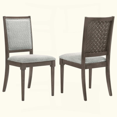 Chaises d'appoint rembourrées en ensemble de deux, offrant confort et style pour tout espace repas