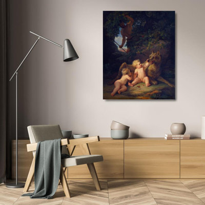 "Romulus and Remus" by  Josef Binder - Gallery Wrap Canvas Wall Art