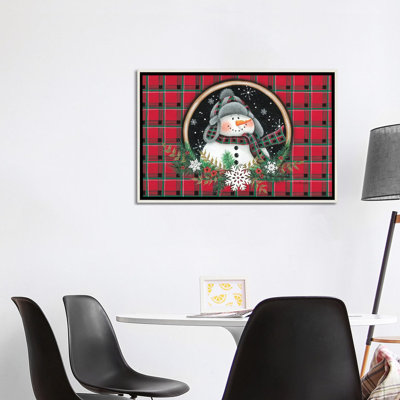 «Snowflake Snowman Portrait», reproduction d'art sur toile encadrée