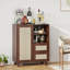 Buffet en rotin avec tablette réglable-930287196