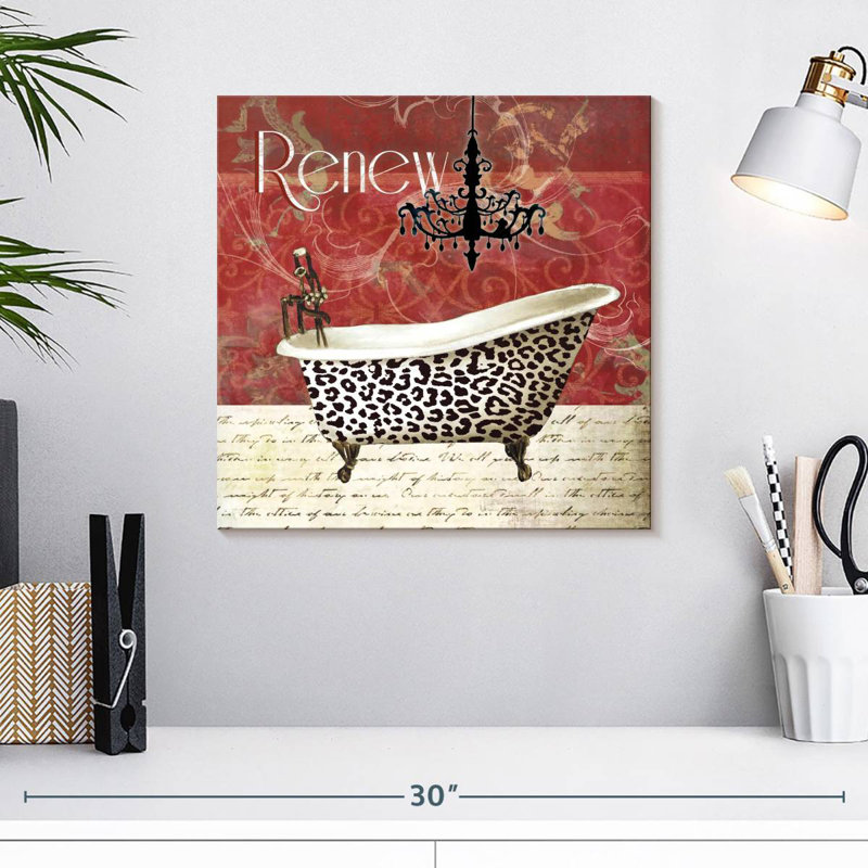 Cheetah Bath, 16" H x 16" W