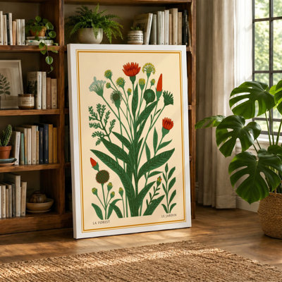 Flowering Plant Study Botanical - Wrapped Canvas
