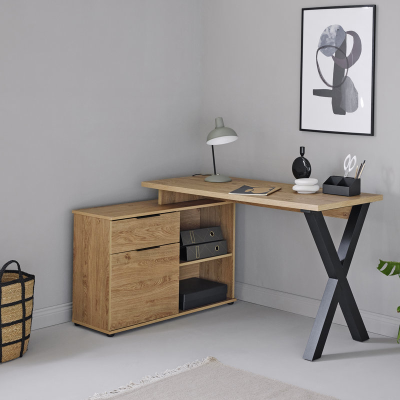 Lika Writing Desk, Montana Oak/Black