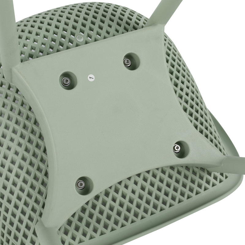 Chaises longues en polypropylène avec filet respirant Lucci, Vert clair