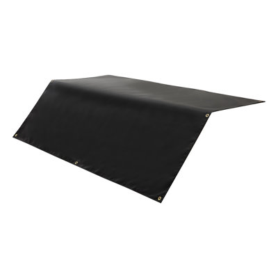 Couverture de soudure en fibre de verre enduite de silicone de 6 pi x 8 pi VEVOR - Tapis de sécurité robuste résistant à la chaleur et ignifuge à 1800 ° F avec œillets en métal