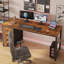 Bureau d'ordinateur à 4 tiroirs avec bureau en tissu-1434518517-1434518518
