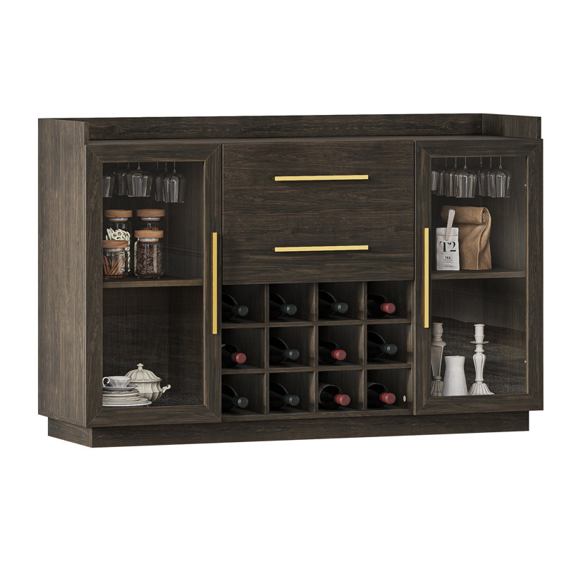 Raymen 55.1'' Bar Cabinet, Brown