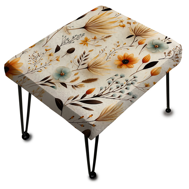 Minimalisme, motif de fougères beiges VI - motif floral rectangulaire