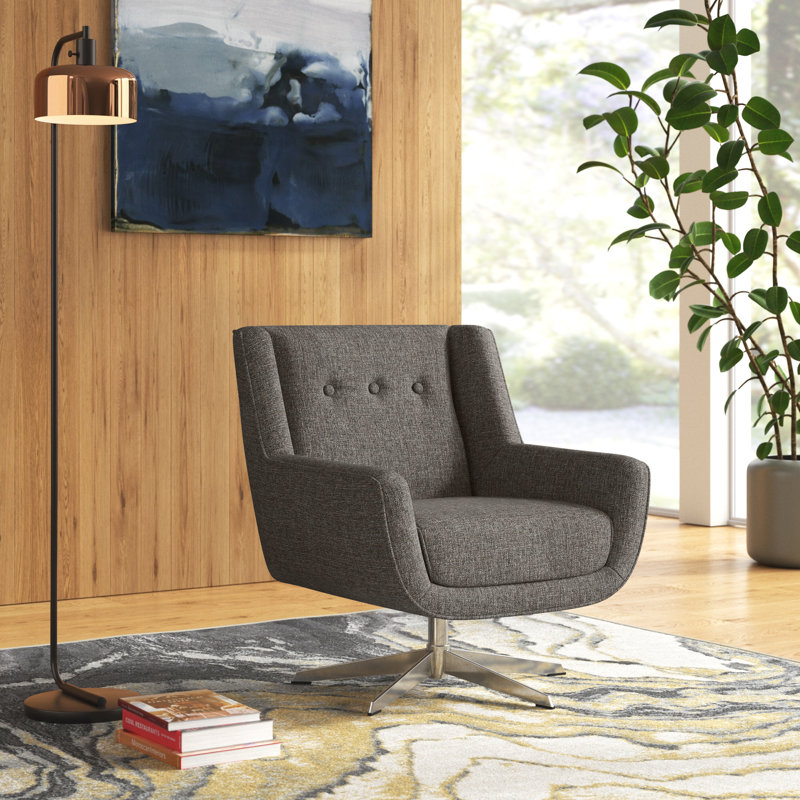 Nina Button Tufted Swivel Lounge Chair