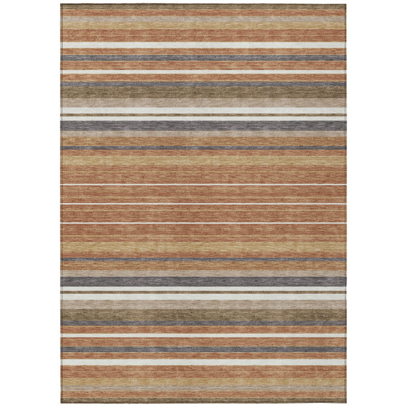 Machine Washable Indoor/Outdoor Chantille ACN2330 Stripes Rug, Rectangle 9' x 12'