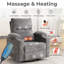 Fauteuils inclinables et pivotants électriques Veya avec appui-tête et accoudoirs réglables, avec fonctions de massage et de chauffage-295032911