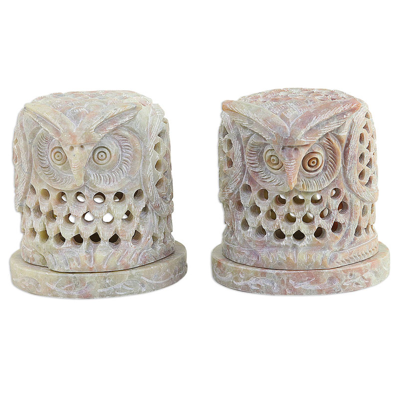 3.1'' H Stone Tabletop Tealight Holder
