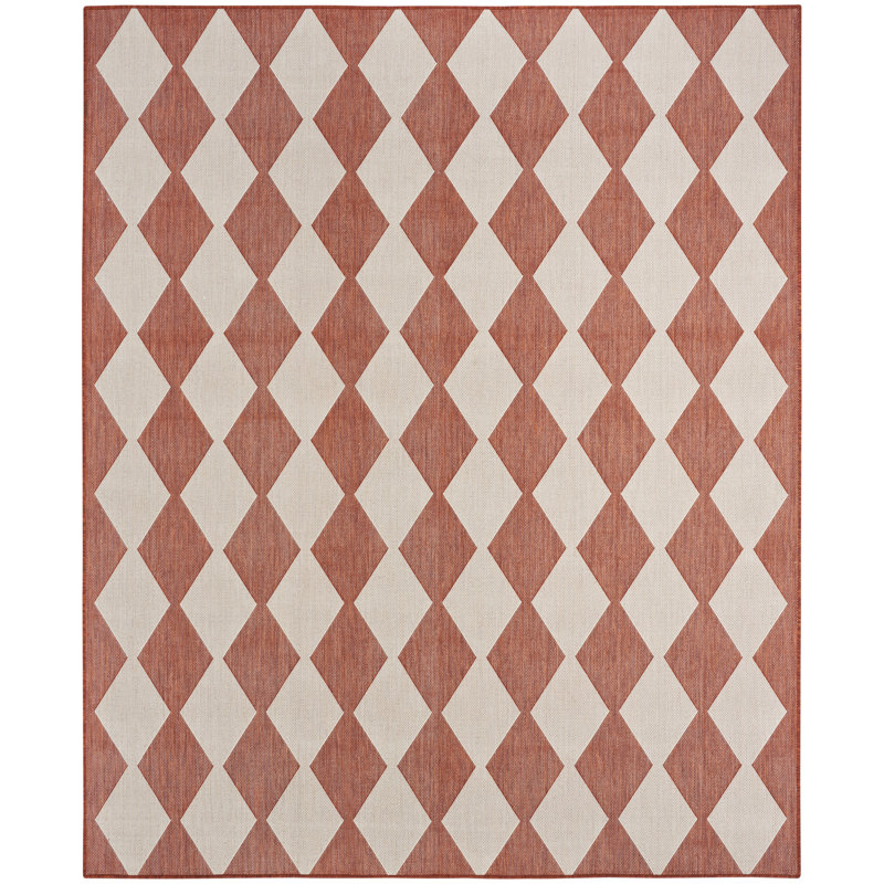 Positano Indoor / Outdoor Rug, Orange, Rectangle 10' x 14'