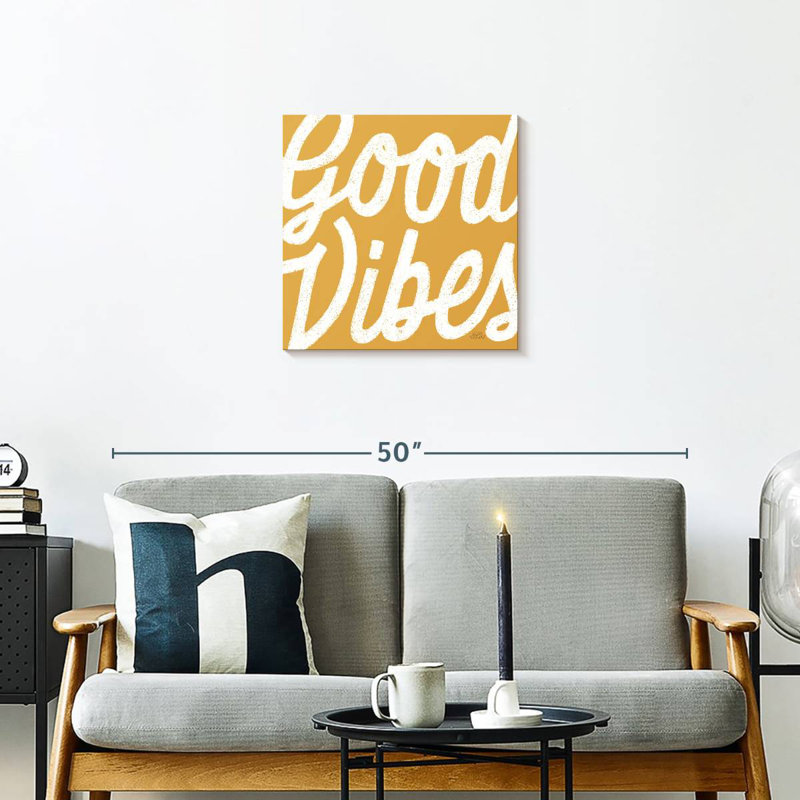 Tergel Good Vibes - jaune, H 20 po x l 20 po