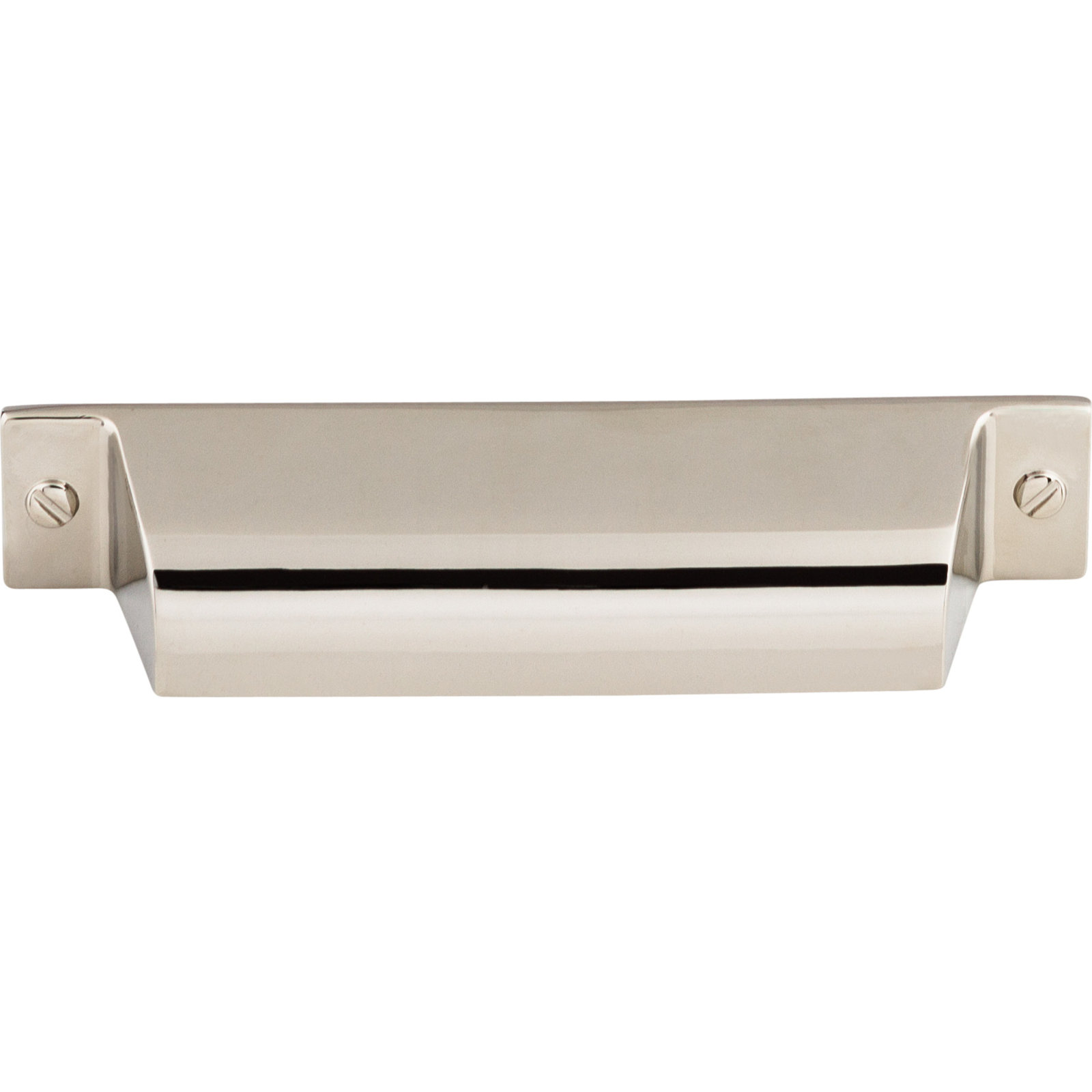 Channing Cup Bin Cabinet Pull, 3 3/4" Center to Center, Polished Nickel