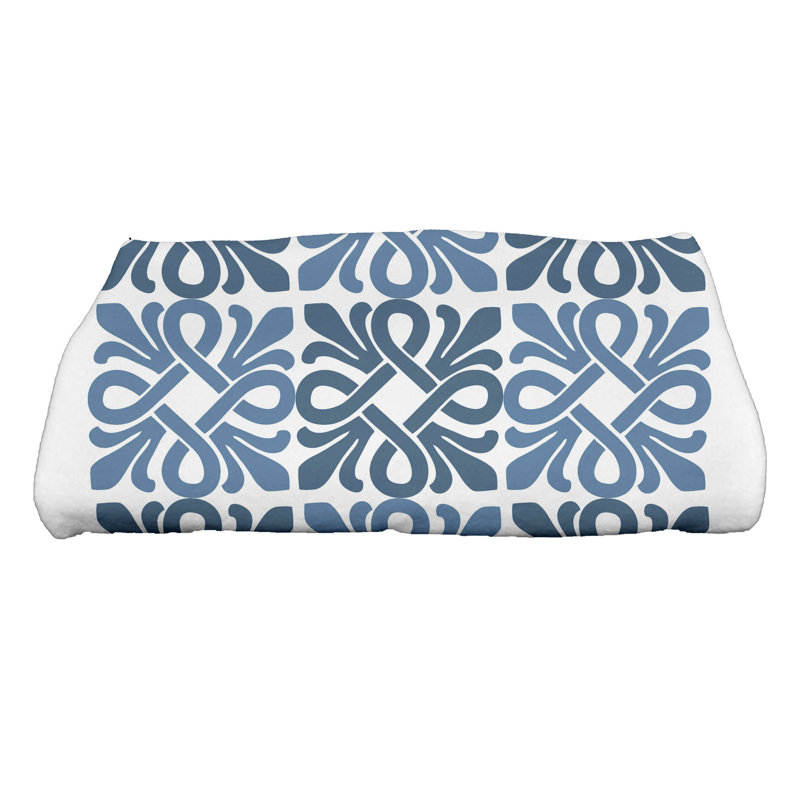 Serviette de bain tiki, Bleu