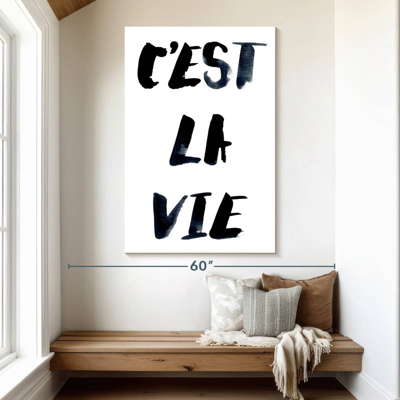 Tergel C'est La Vie Typography II, 51" H x 34" W