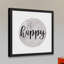 Reproduction d’art textuel sur papier encadrée « be happy » par Diana Alcala-17938155