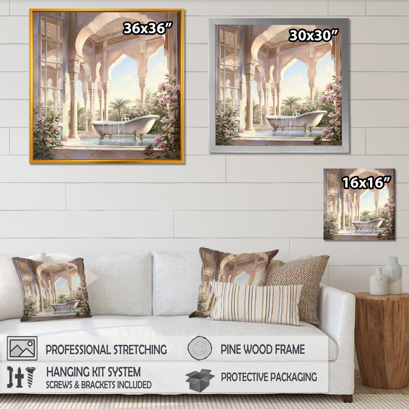Bathroom Oasis V - Bath & Laundry, art mural, H 30 po x l 30 po x P 1,5 po