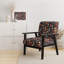 Fauteuil d'appoint rembourré à motif rétro géométrique