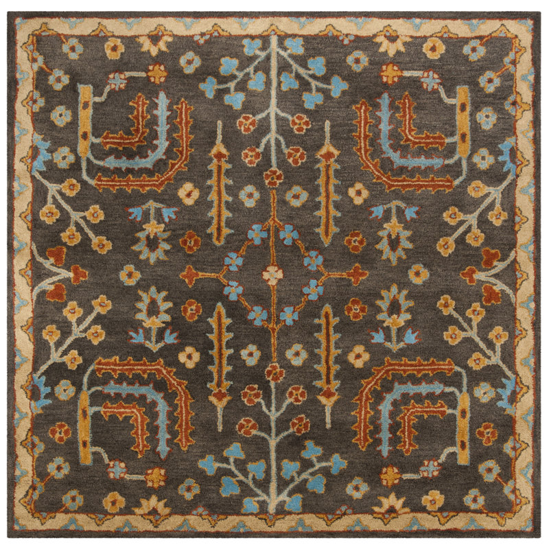 Boyd Hand Tufted Wool Southwestern Rug, Square 6'