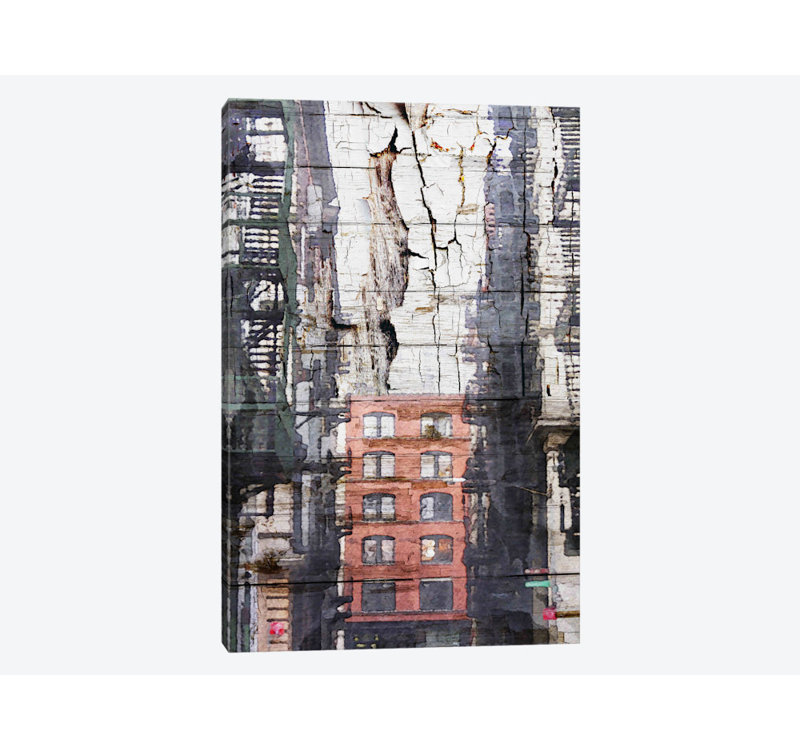 Industrial LA, impression sur toile tendue, H 18 po x l 12 po x P 1,5 po, Toile tendue, Pas de tapis