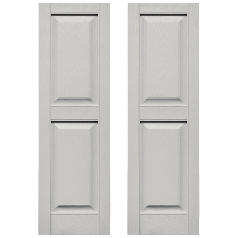 Builders Edge, deux panneaux égaux standards, volet à panneau surélevé simple, Peut être peint, 14 ¾ po, 80 po