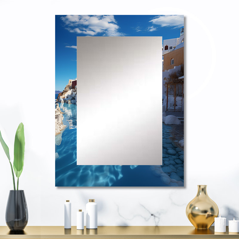Grèce Aegean Reflections - miroir en Grèce, 32 po x 24 po