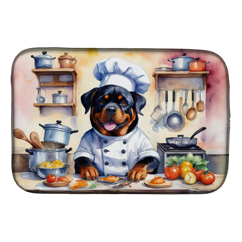 Tapis de séchage Rottweiler The Chef