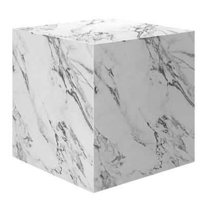 Table d'appoint carrée Artemis Boulgari blanc