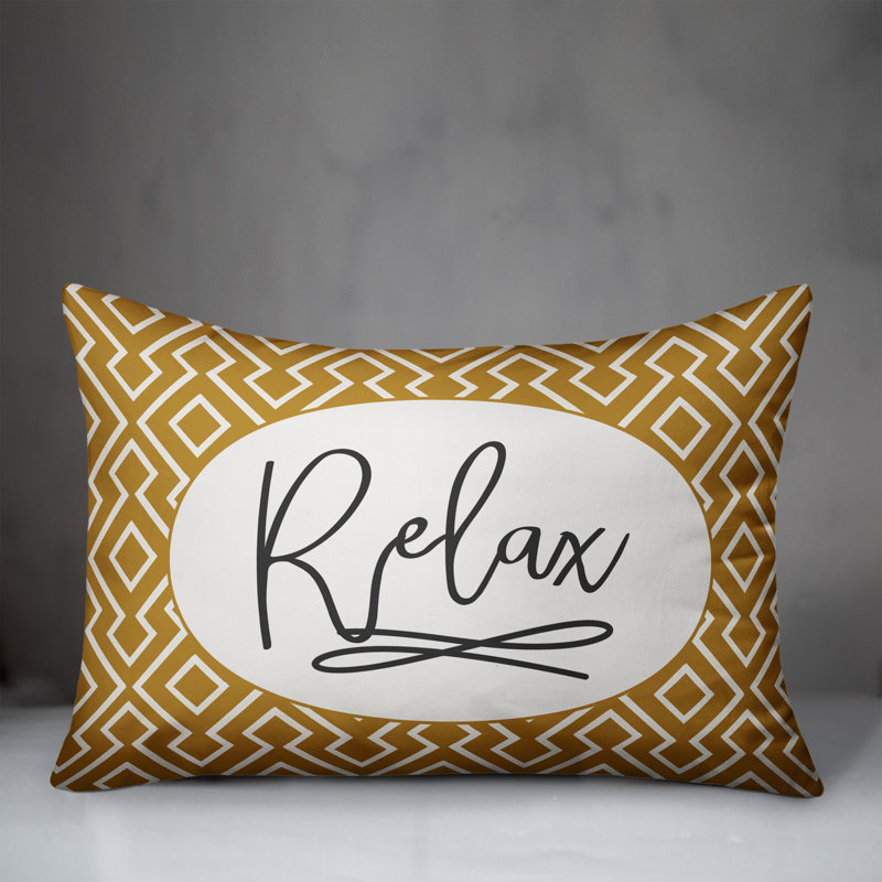 Housse de coussin rectangulaire et insert Relax, Jaune