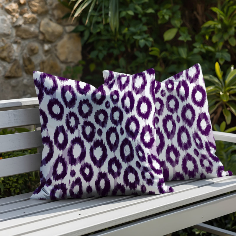 Oreiller réversible intérieur / extérieur Maya, 20x20, Purple