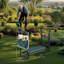 Tabouret de jardin en métal