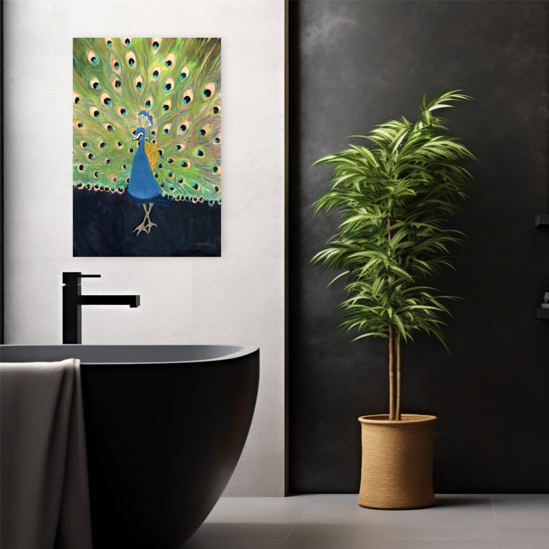 Art contemporain, architecture d'oiseaux, art tropical, H 24 po x l 16 po