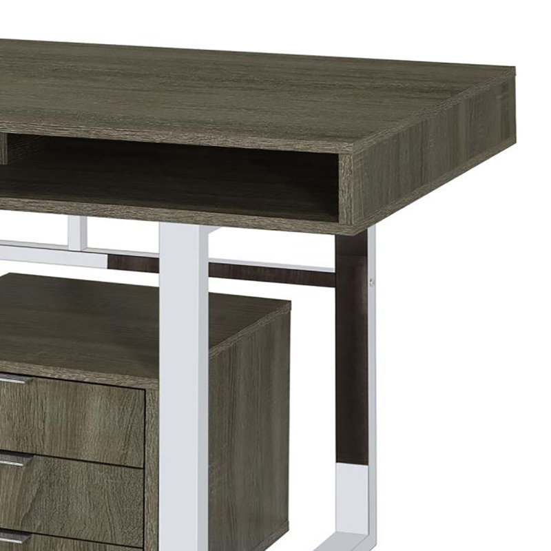 4-drawer Writing Desk Weathered Grey