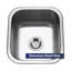 Évier de bar encastré carré en acier inoxydable de 17 po avec crépine et grille Houzer - MS-1708-C