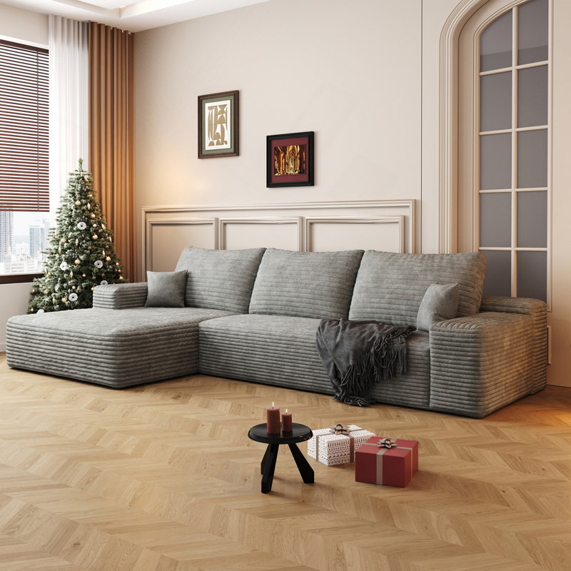 Canapé modulaire 107 po avec méridienne en L et siège profond 107 po Cloud