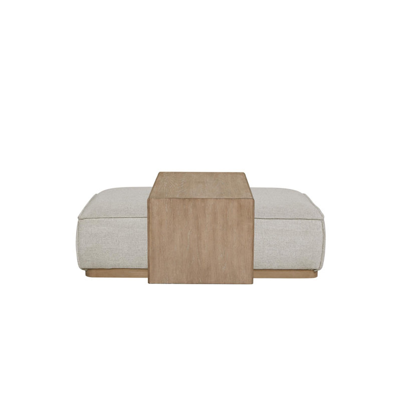Ottoman & Tray Table, Beige