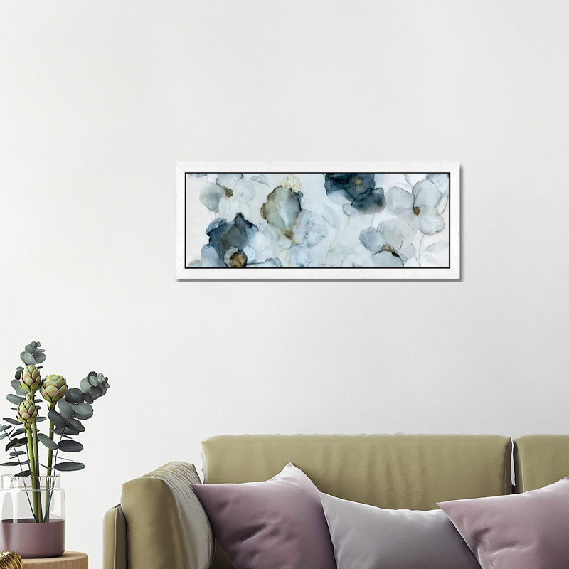 Flowering by Carol Robinson - Panoramic Print on Canvas, 30.48 cm H x 91.44 cm W, White Framed