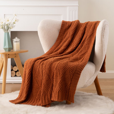 Soft Textured Plush Blanket,50"X60"