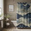 Rideau de douche Blue Swirls - Premium-670257279