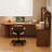 Nut-brown L-Shaped Solid Wood writing desk-118245262