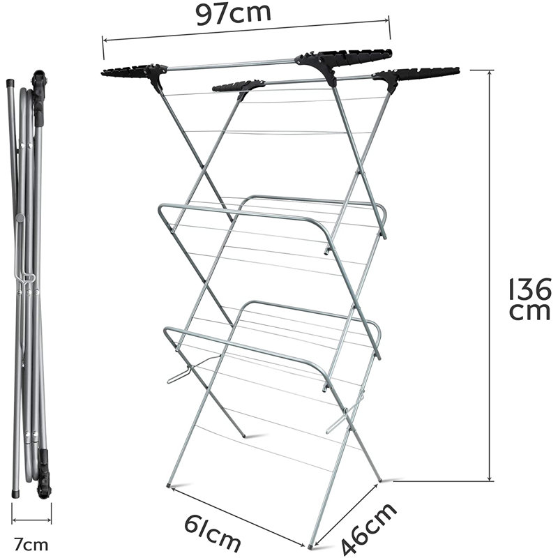 Folding Clothes Dryer Rack Airer Heavy Duty