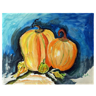 Ensemble de 4 napperons deux citrouilles