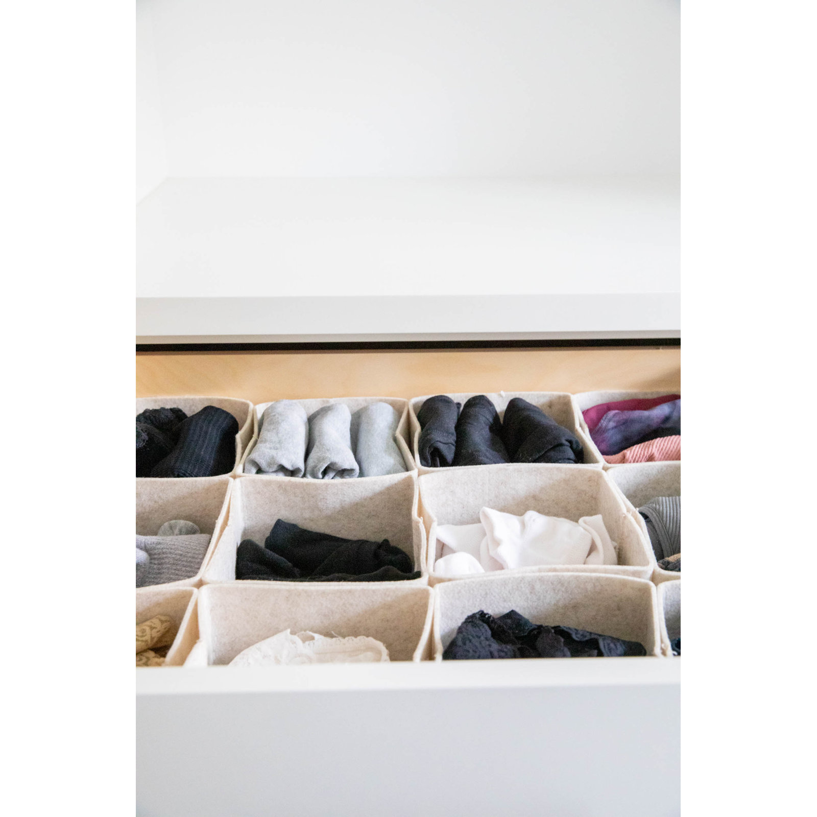 Flex Felt Storage Bin - Petite, Beige